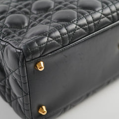 Christian Dior Lady Dior Large Lambskin Black