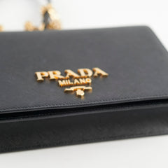 Prada Large Saffiano Black Crossbody Bag