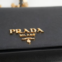 Prada Large Saffiano Black Crossbody Bag