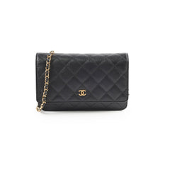 Chanel Wallet On Chain WOC Black Caviar - Series 25