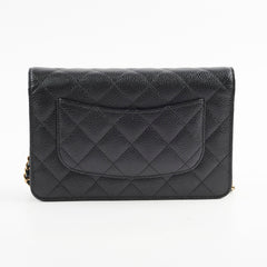 Chanel Wallet On Chain WOC Black Caviar - Series 25