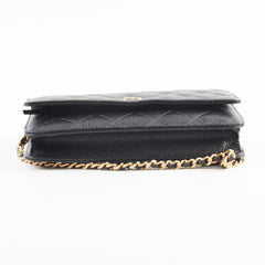 Chanel Wallet On Chain WOC Black Caviar - Series 25