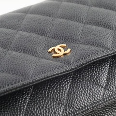 Chanel Wallet On Chain WOC Black Caviar - Series 25