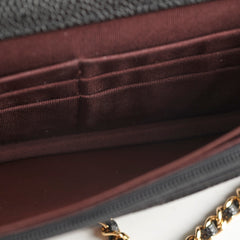 Chanel Wallet On Chain WOC Black Caviar - Series 25