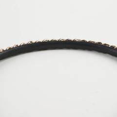 Chanel Black Chain CC Logo Headband