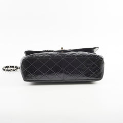 Chanel Jumbo Single Flap Patent Black - Series 11