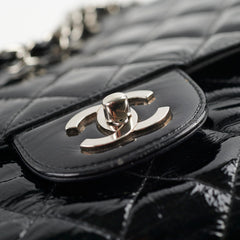 Chanel Jumbo Single Flap Patent Black - Series 11