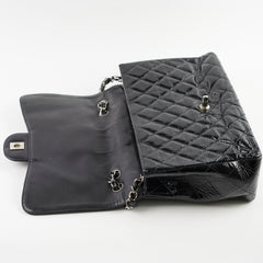 Chanel Jumbo Single Flap Patent Black - Series 11