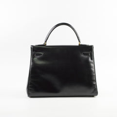 Hermes Vintage Kelly 32 Black Box Leather - S Circle Stamp 1989