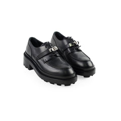 Hermes Loafers Black Size 36.5