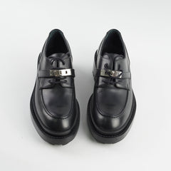 Hermes Loafers Black Size 36.5