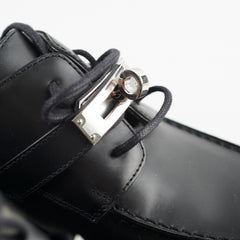 Hermes Loafers Black Size 36.5