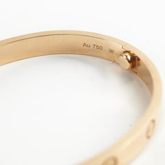 Cartier Love Bracelet Yellow Gold Size 17