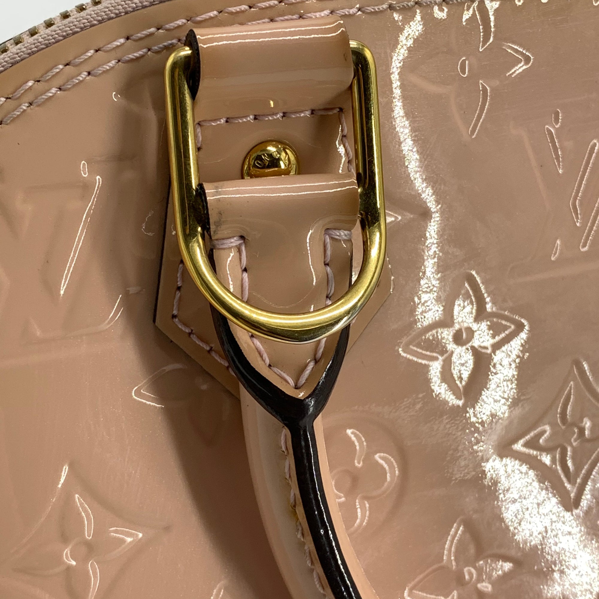 Louis Vuitton Monogram Vernis Alma BB Hand Bag Rose Ballerine