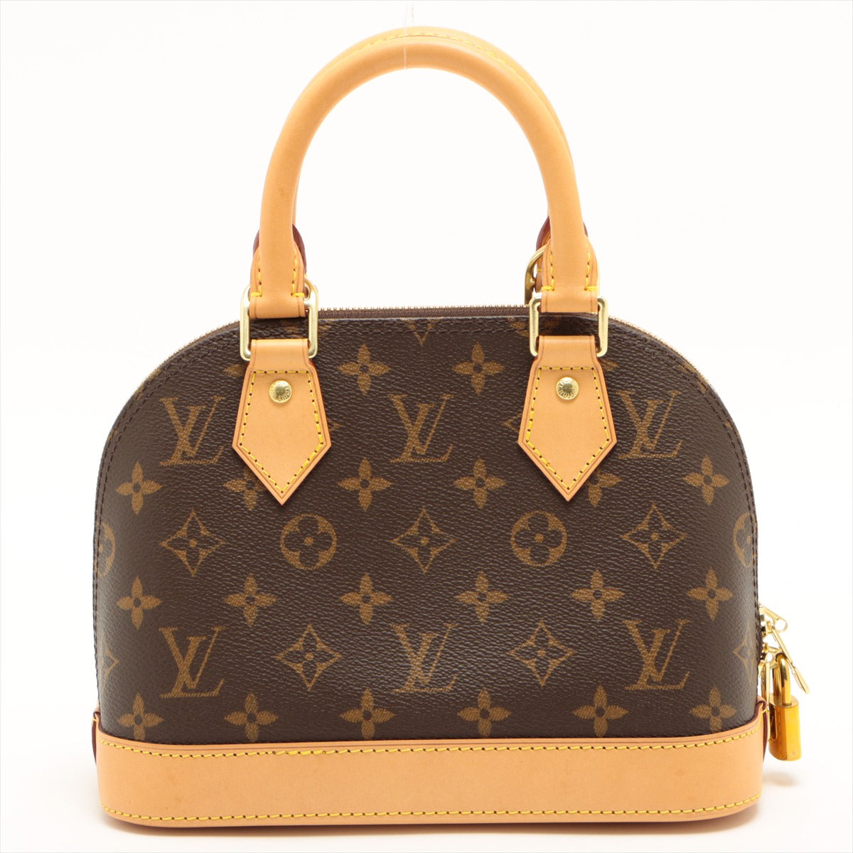 Louis Vuitton LV Bag M53152 Alma BB Brown Monogram & LV Charm Key Holder  M68000