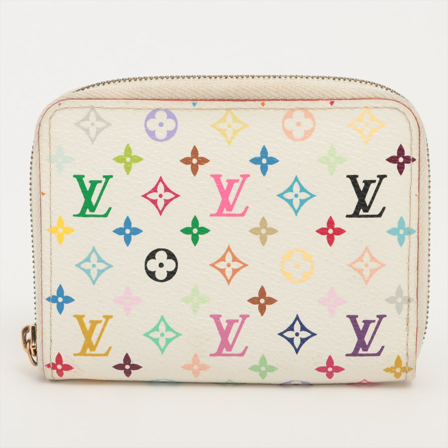 LOUIS VUITTON Monogram Multicolor Zippy Coin Purse Black Violet