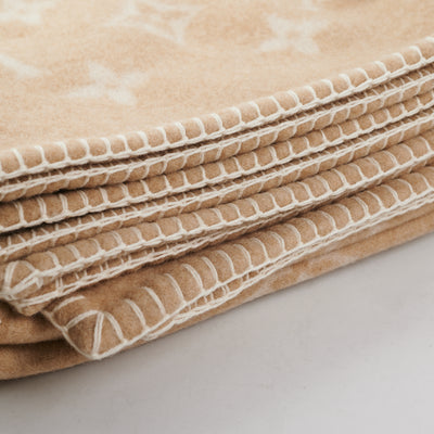 Brown Neo Monogram Cashmere and Wool Blanket