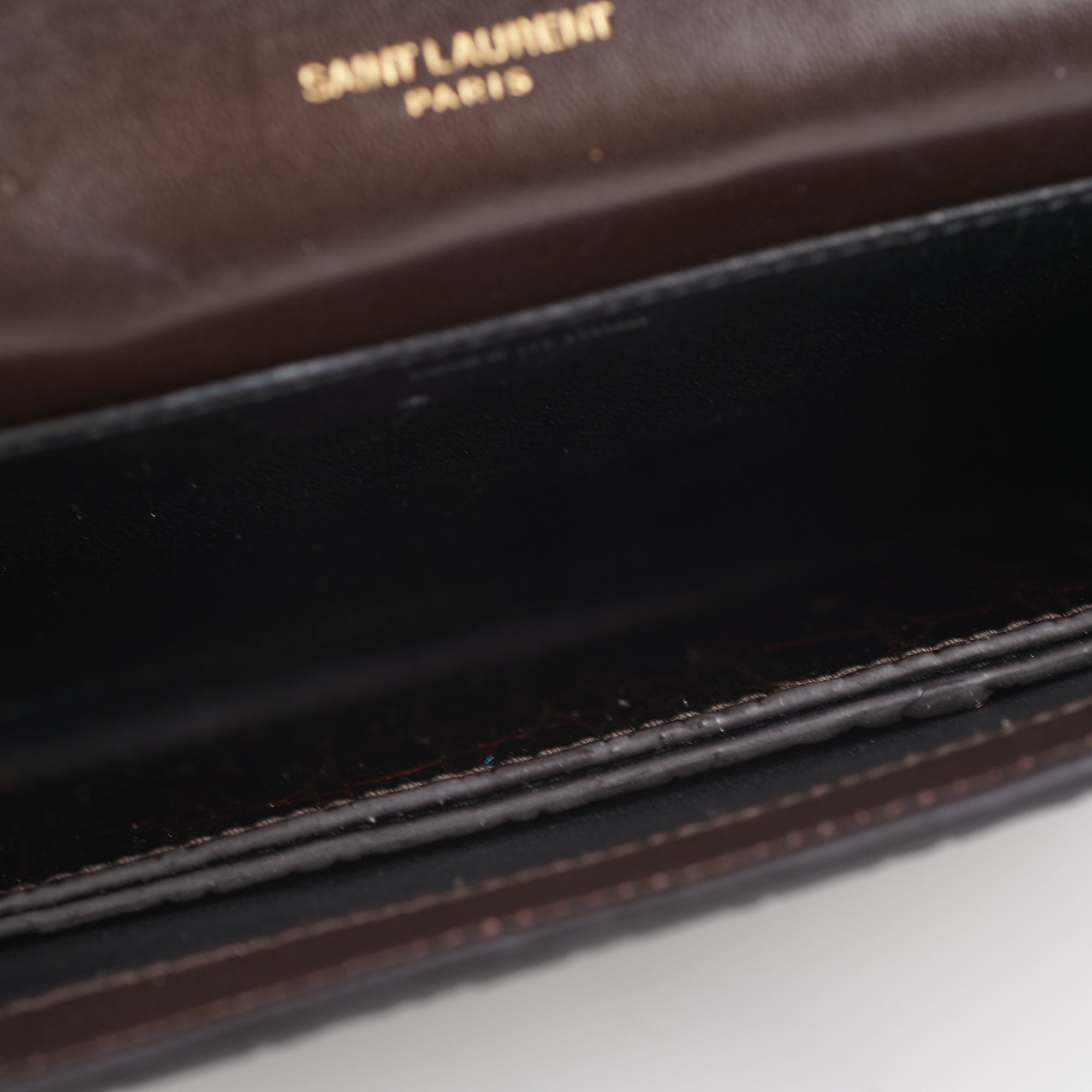 SAINT LAURENT UPTOWN WALLET ON CHAIN BLACK GOLD NEW SEASON PARLOUR X –  Parlour X