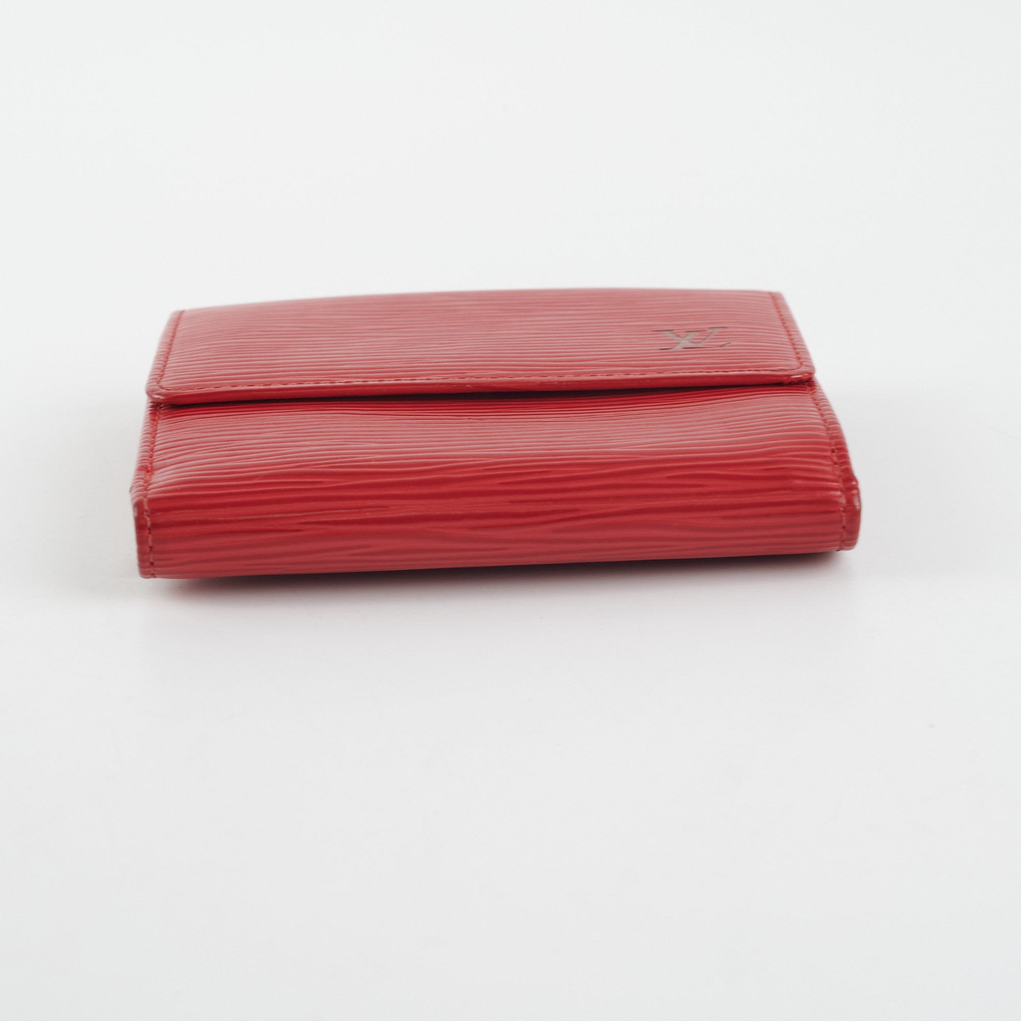 Louis Vuitton Red EPI Leather Kisslock Snap Bi-Fold Wallet Lv-w0930p-0391