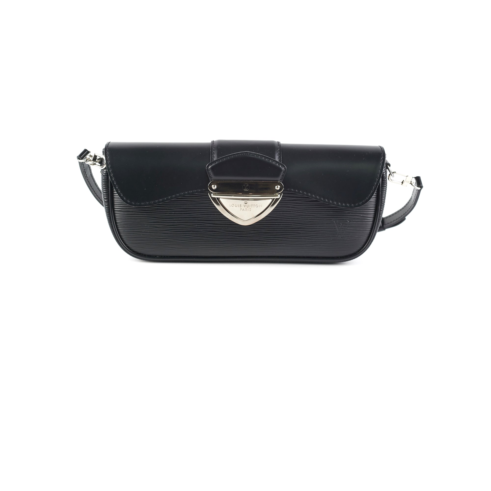 Louis Vuitton Montaigne Clutch Epi Black Bag With Black Leather