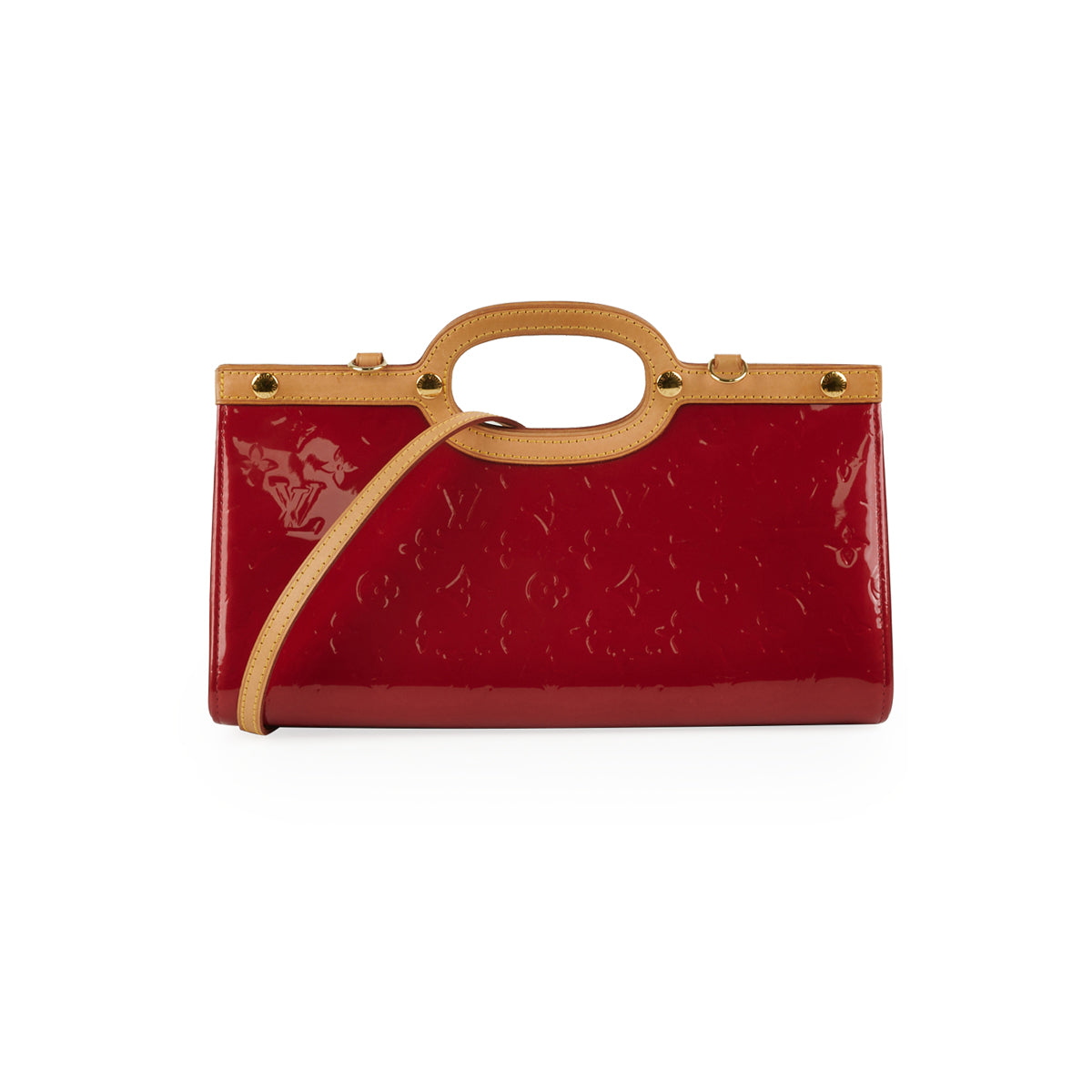 Roxbury patent leather handbag Louis Vuitton Burgundy in Patent leather -  31307417