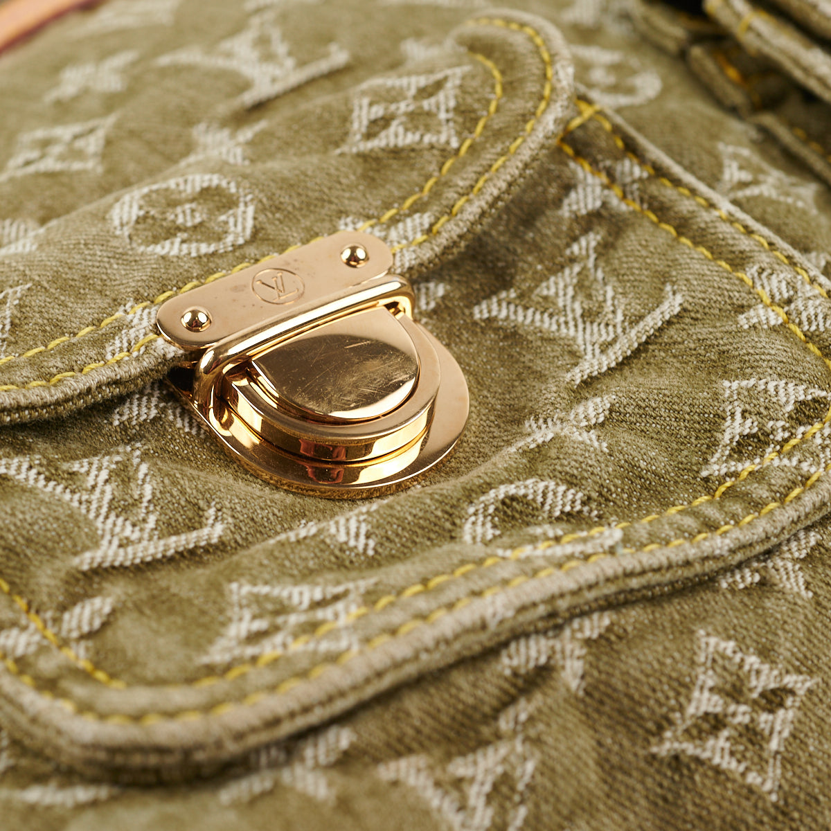 Baggy handbag Louis Vuitton Green in Denim - Jeans - 31206099