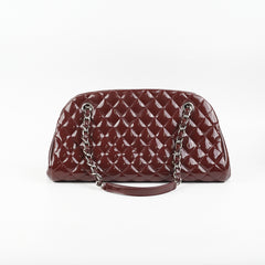 Chanel Mademoiselle Patent Dark Red