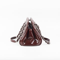 Chanel Mademoiselle Patent Dark Red