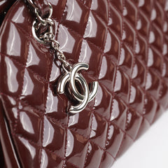 Chanel Mademoiselle Patent Dark Red