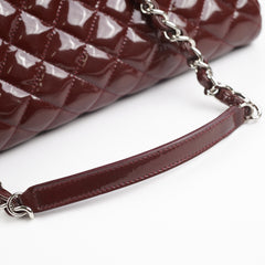 Chanel Mademoiselle Patent Dark Red