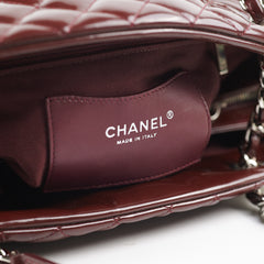 Chanel Mademoiselle Patent Dark Red