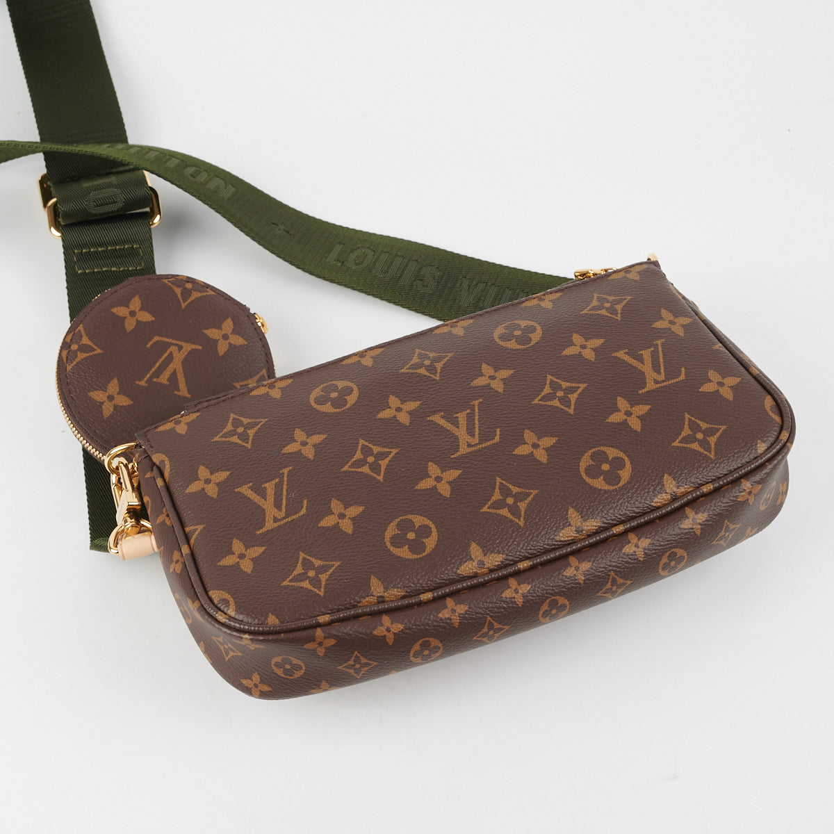 Louis Vuitton Khaki Multi Pochette Bag Trio Crossbody 6L110