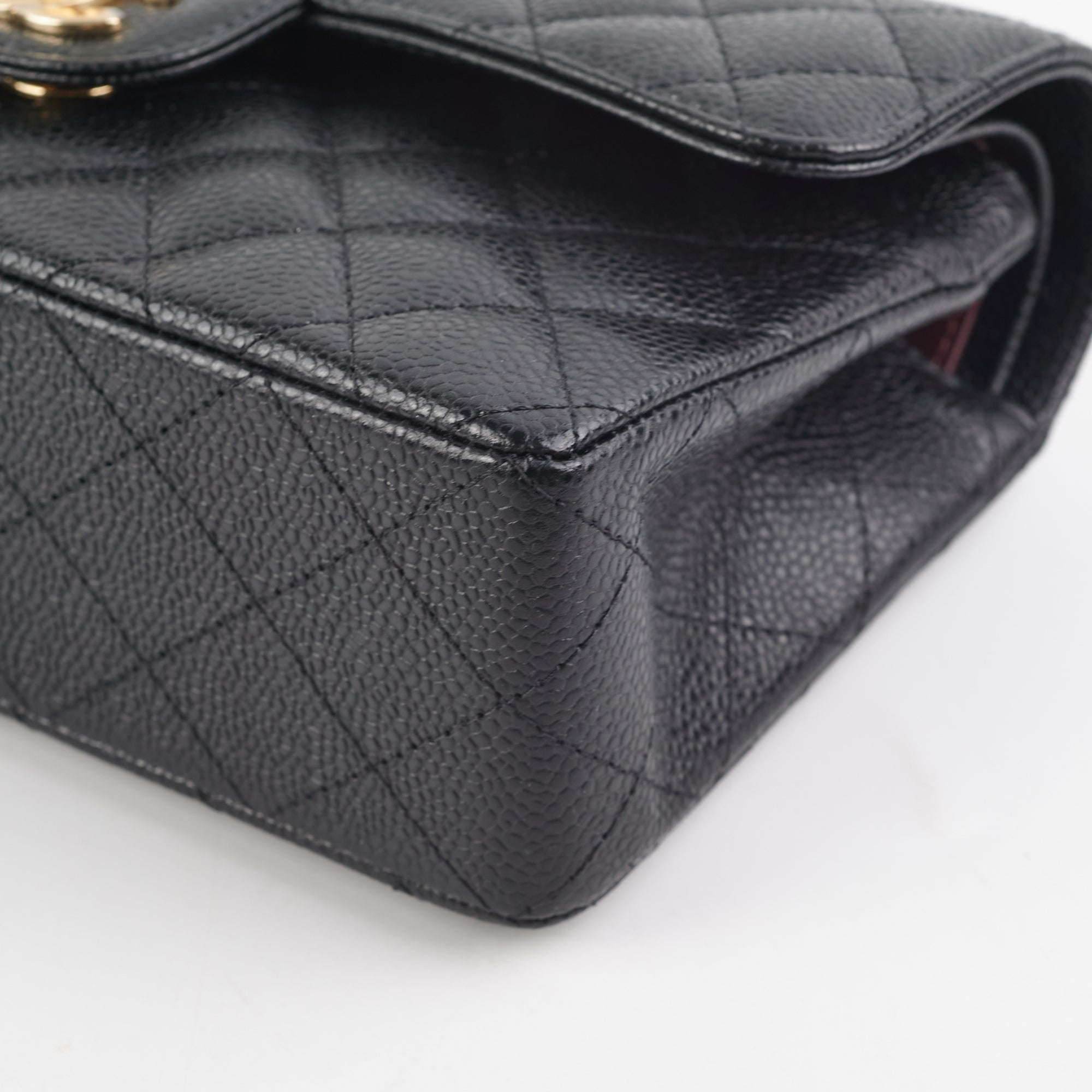 Chanel Bag Flap Flat Black Caviar Clutch / Shoulder Bag – Mightychic