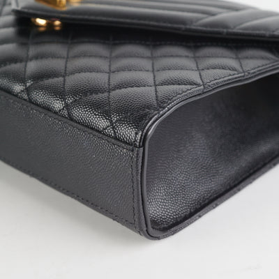 Saint Laurent Medium Envelope Bag Black - THE PURSE AFFAIR