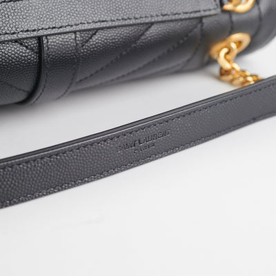 Saint Laurent Medium Envelope Bag Black - THE PURSE AFFAIR