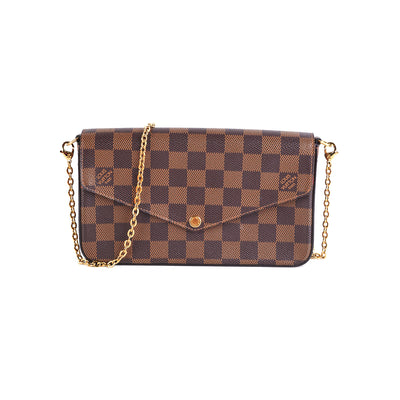 Louis Vuitton Felicie Pochette Damier Azur Pink - THE PURSE AFFAIR