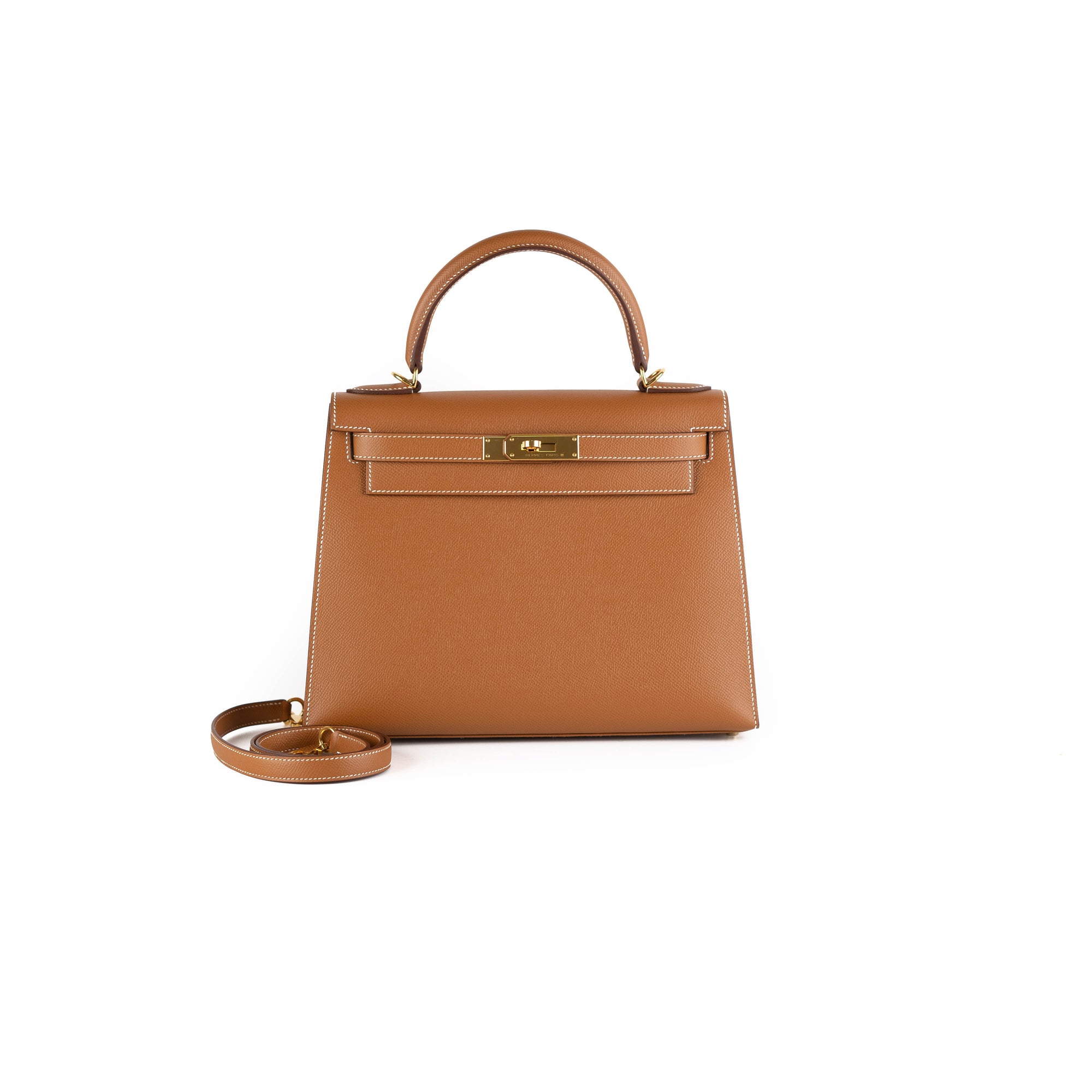 Hermes Kelly bag 25 Sellier Gold Epsom leather Gold hardware