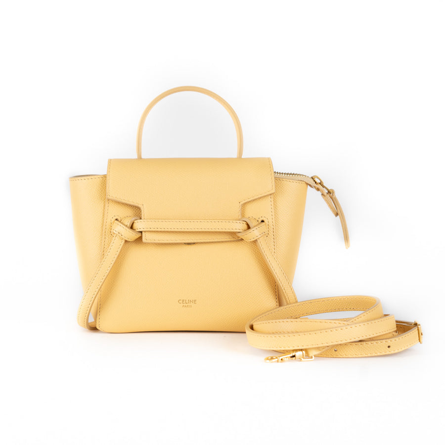 Celine Mustard Yellow Leather Nano Belt Bag – RETYCHE
