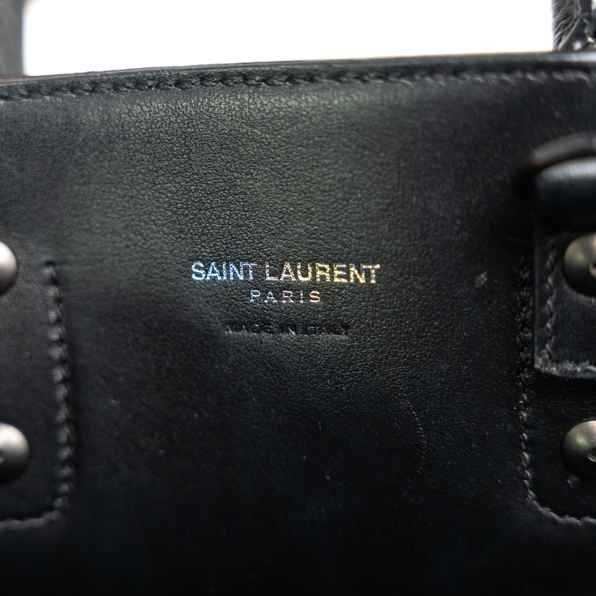 Saint Laurent Sac De Jour Nano Black/White - THE PURSE AFFAIR