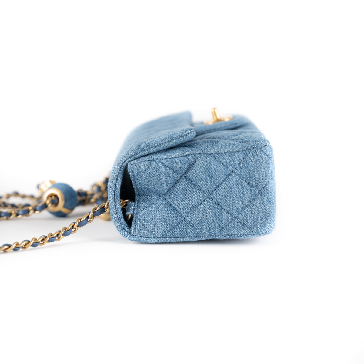 Votre Luxe - Chanel Mini Denim Belt Bag with Pearl Crush ($3860