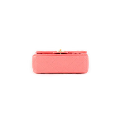 Chanel Classic Caviar Mini Pouch Coral - THE PURSE AFFAIR