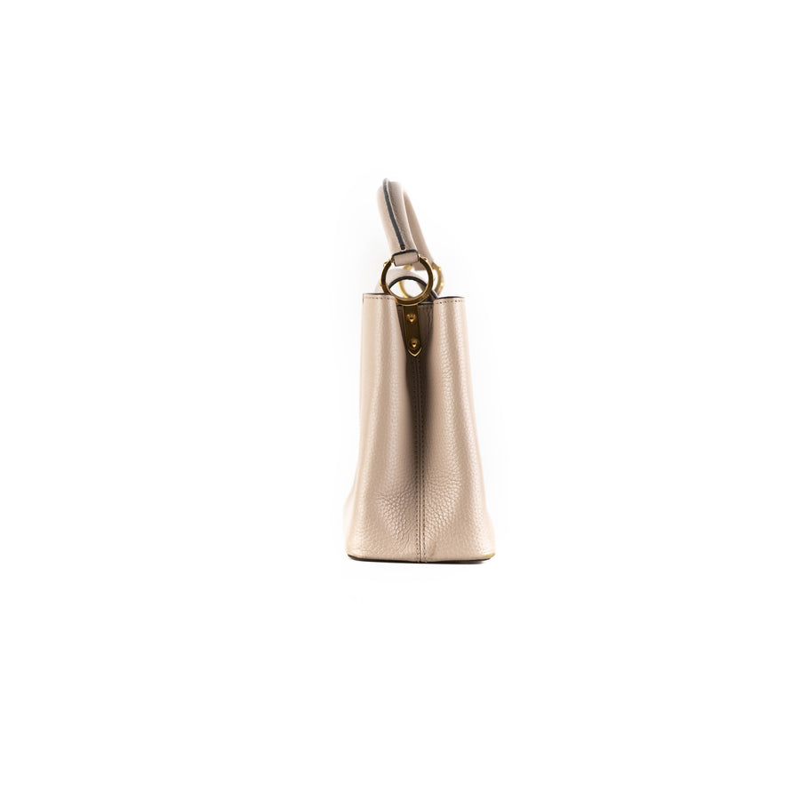 Louis Vuitton - Authenticated Capucines Handbag - Leather Beige Plain for Women, Very Good Condition