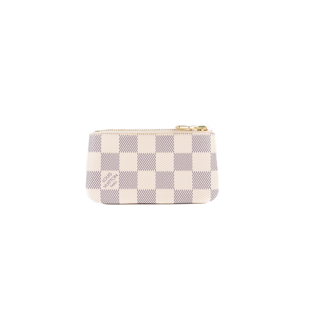 Louis Vuitton Key Coin Pouch Damier Azur White