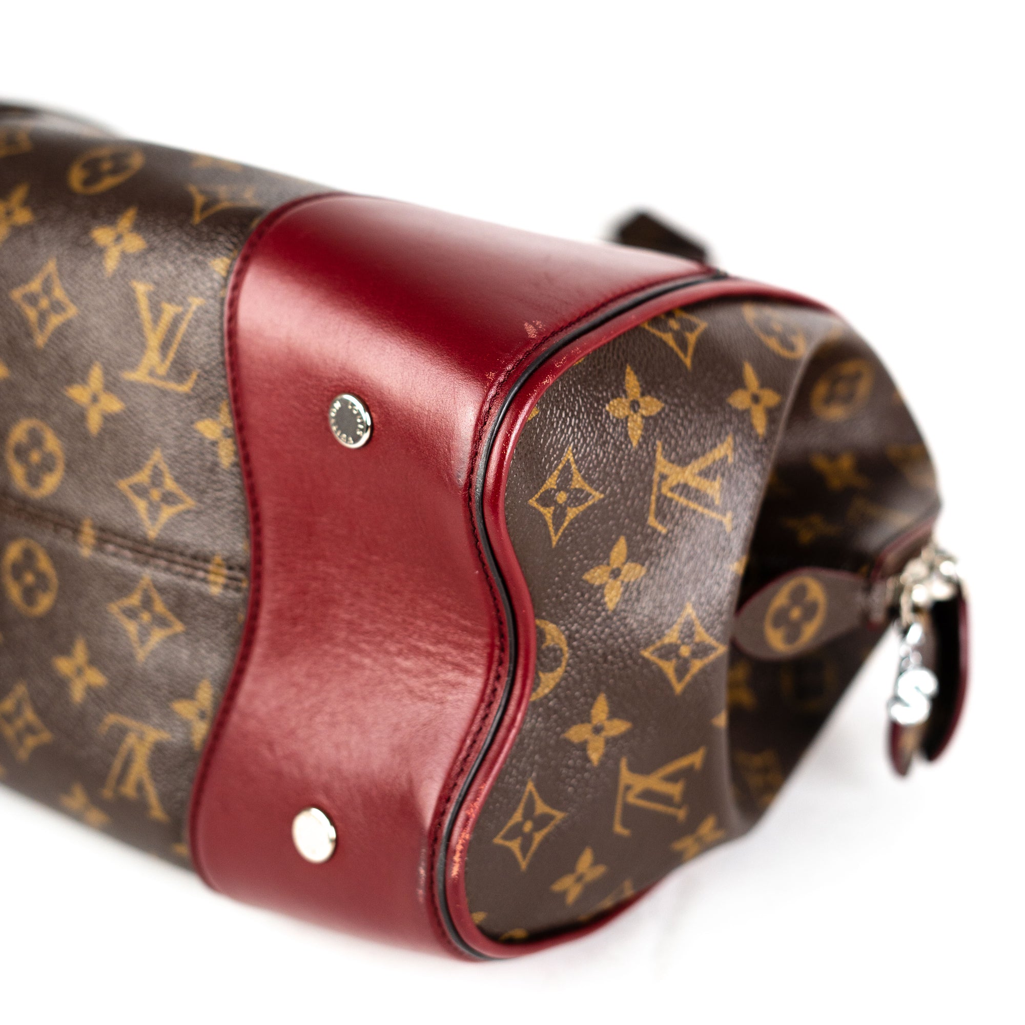 100% AUTHENTIC LOUIS VUITTON MONOGRAM SHINE DOC PM IN BORDEAUX RETAIL $2960