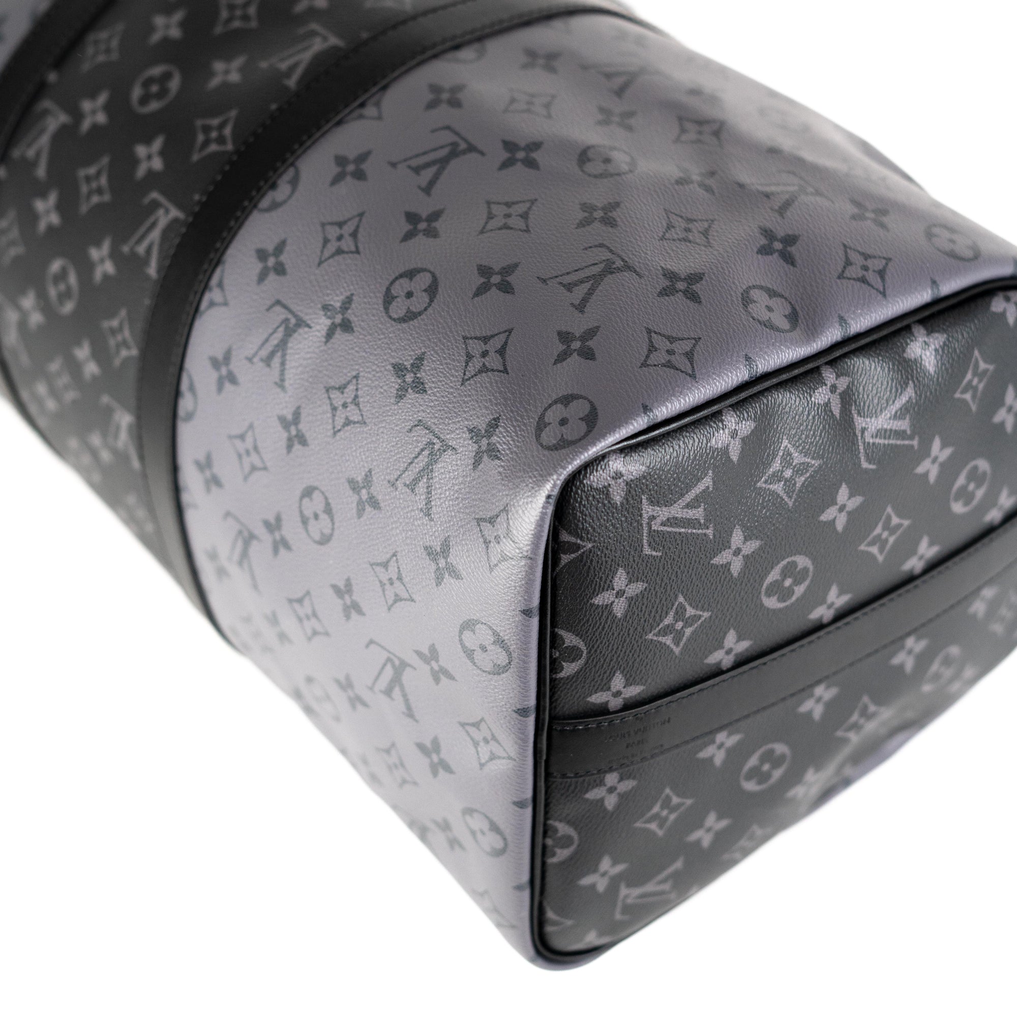 Louis Vuitton Keepall Bandouliere Monogram Eclipse Outdoor Split 50  Black/Silver in Coated Canvas/Leather with Dark Silver-tone - US