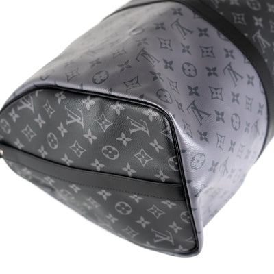 Louis Vuitton® Keepall Bandoulière 50 Monogram Eclipse Reverse. Size