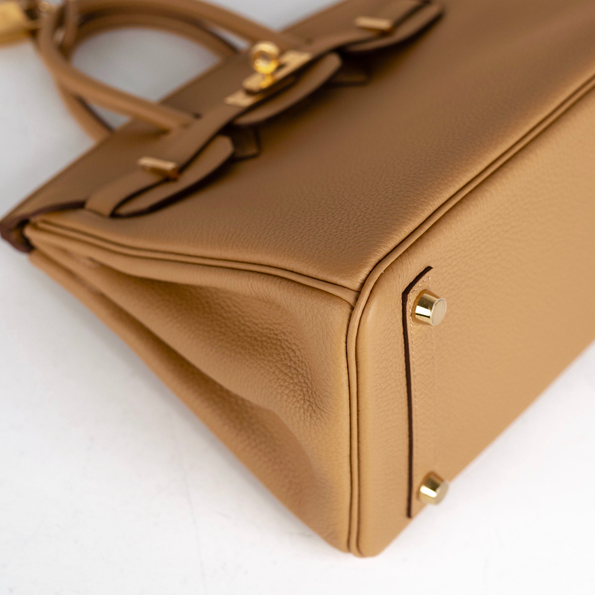 Hermes　Personal Birkin bag 25　Craie/　Gris tourterelle　Togo leather　Matt  gold hardware