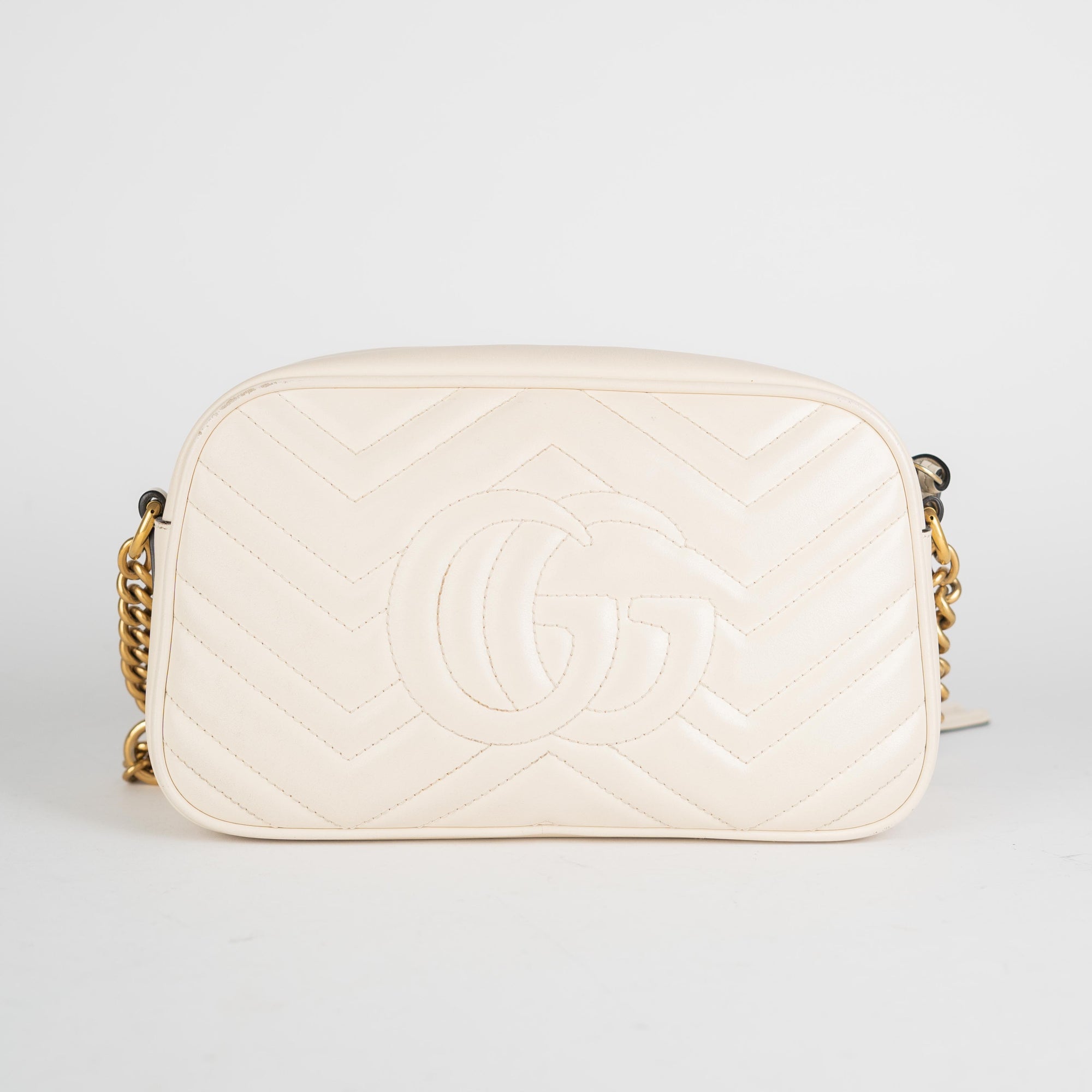 GUCCI GG MARMONT MINI CAMERA BAG WHITE - CRTBLNCHSHP