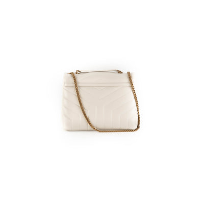 Saint Laurent White Small Loulou Bag - THE PURSE AFFAIR