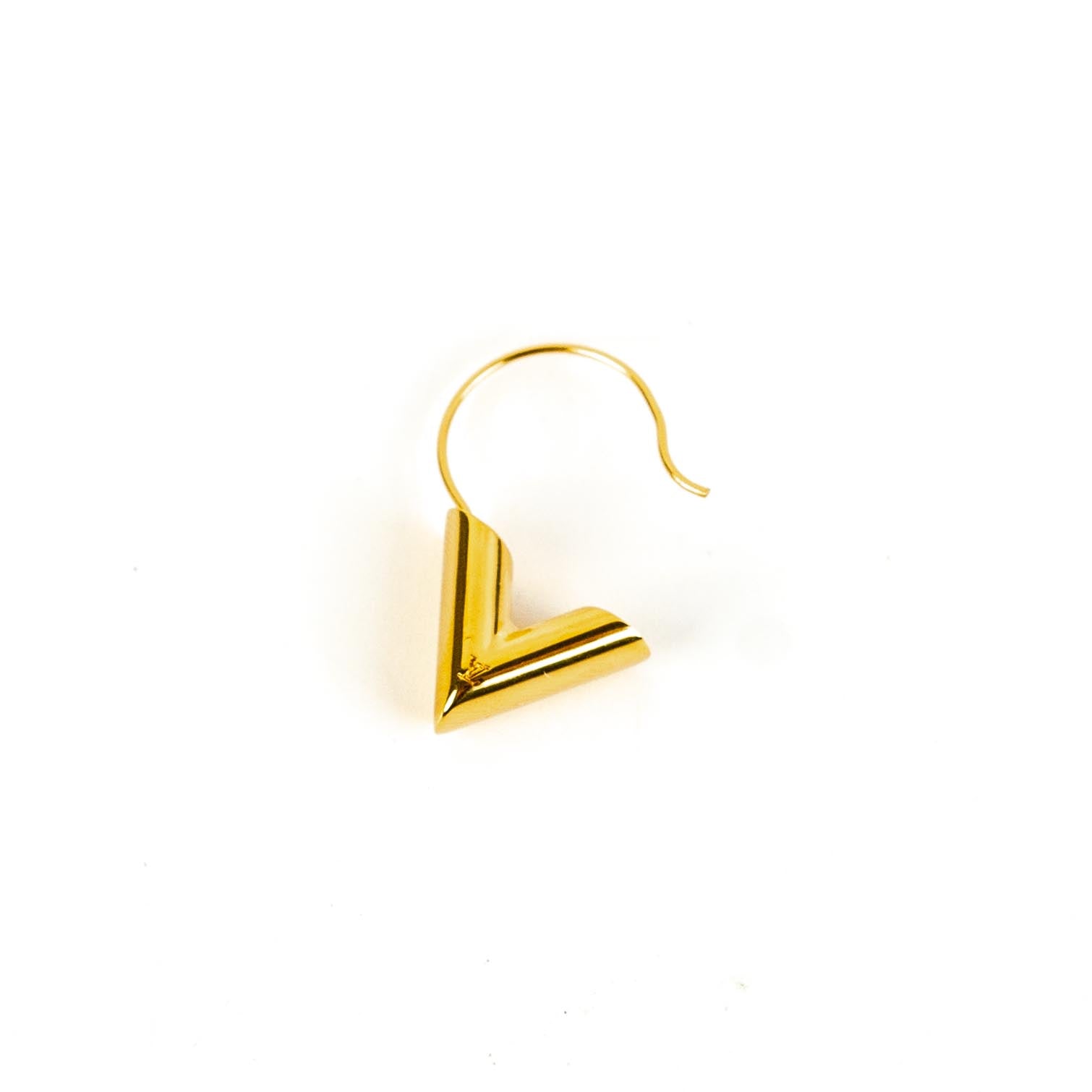 Louis Vuitton Essential V Hoop Earrings Earrings Gold Alloy Hoop Earrings  Gold U 